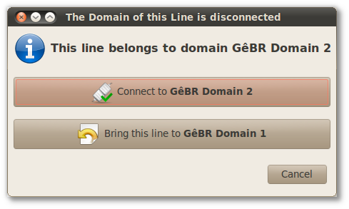 Dialog for lines from domain with disconnected domain