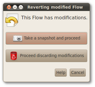 Dialog of Reverting modified flow